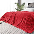 BEDELITE 3D Ribbed Jacquard Red King Size Blankets by BEDELITE