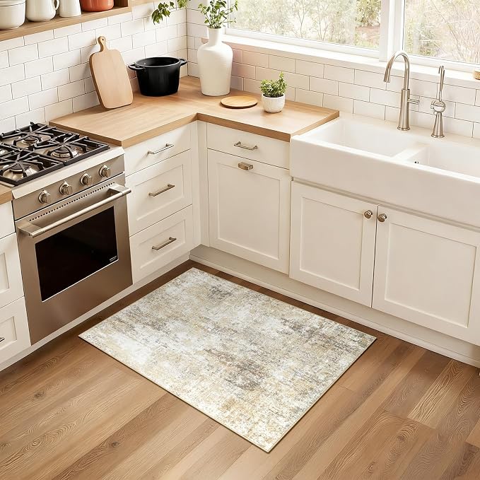 RELEANY Washable 2'x3' Abstract Area Rug - Image 3