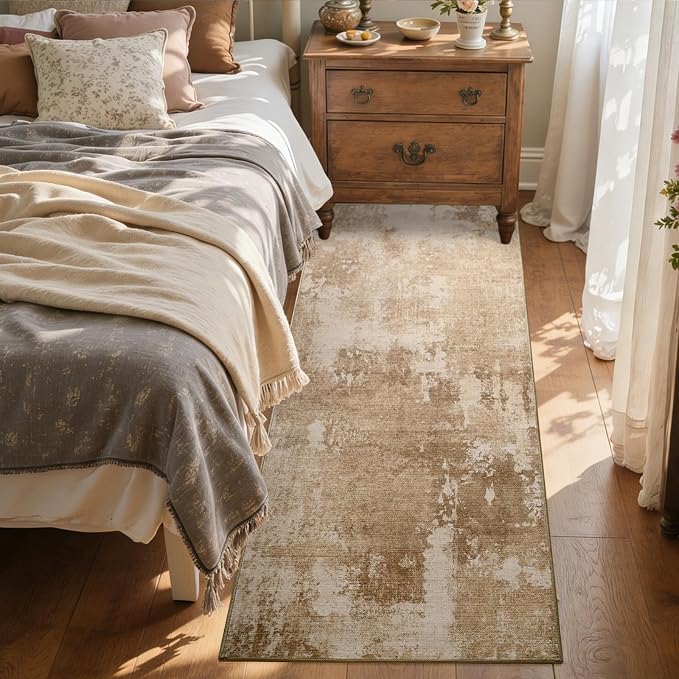 2x6 Ft Washable Runner Rug, Non-Slip Low Pile Hallway Kitchen Area Rug - Image 3