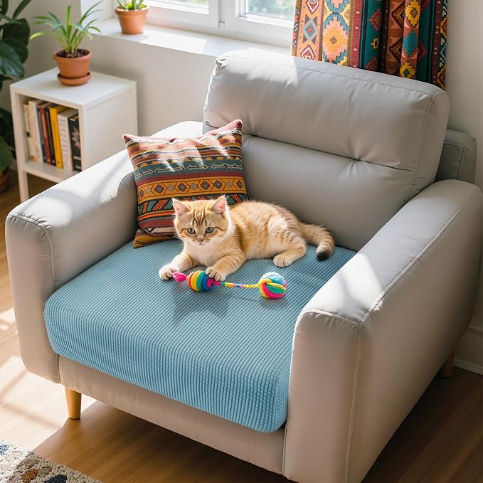 Hokway Stretch Couch Cushion Slipcovers Reversible Cushion Protector Slipcovers - Image 6