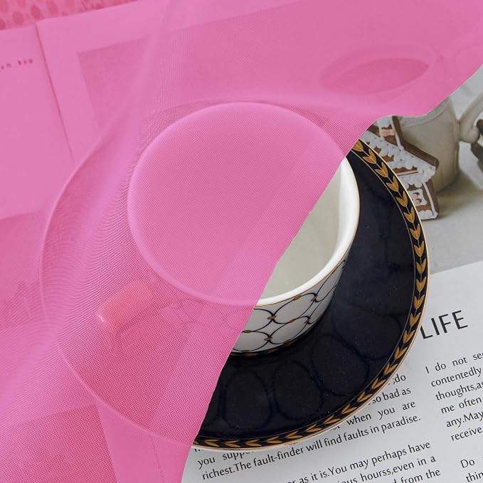 Hot Pink Sheer Curtains 84 Inches Long - Image 9