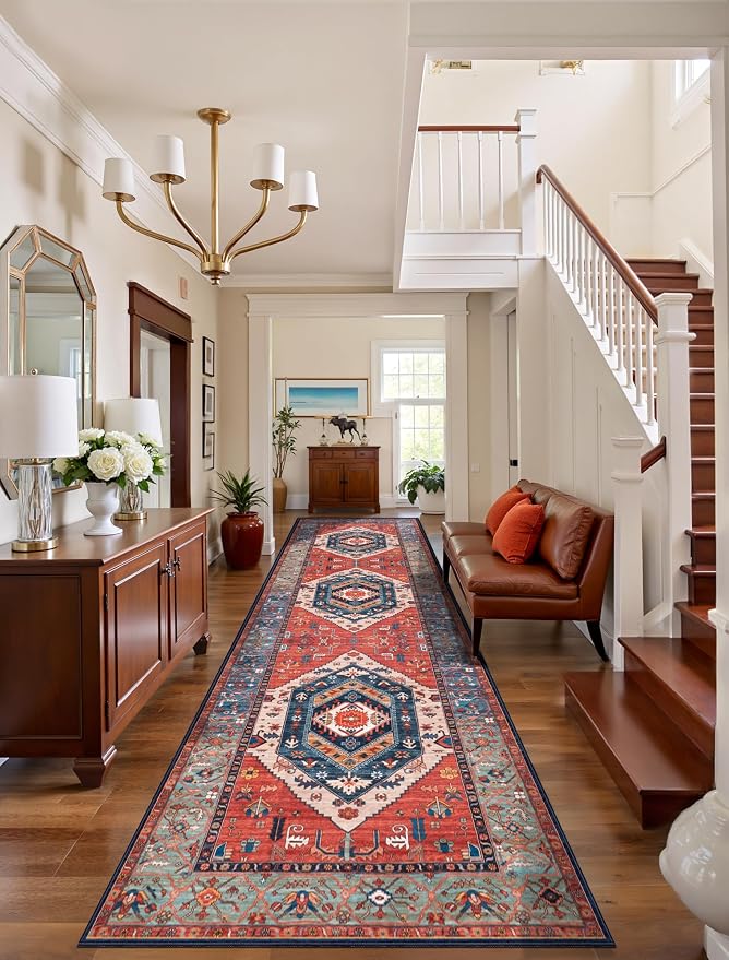 SERISSA 3x10 Washable Non Slip Boho Runner Rug by SERISSAHomeDecorCollection