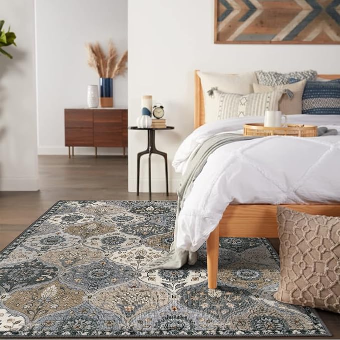 Lahome Moroccan Washable Area Rug, 5x7 Rugs - Image 7