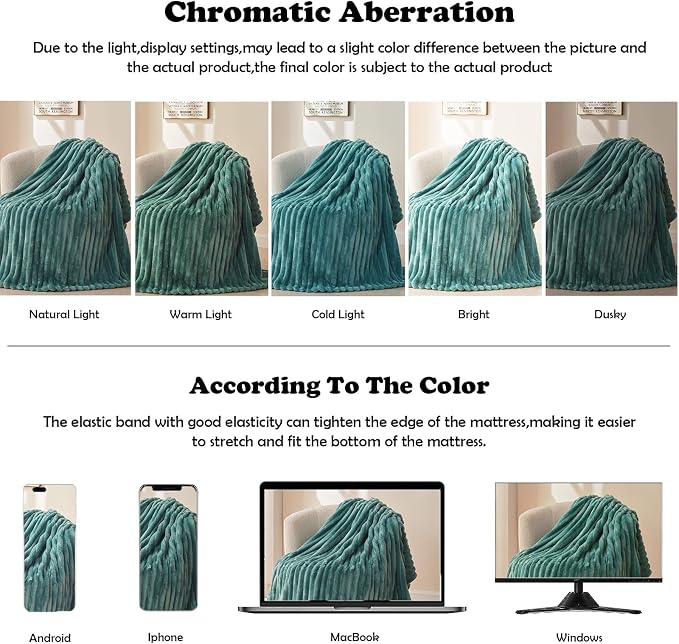 NEWCOSPLAY Fleece Ribbed Cozy Twin Blanket - Image 6