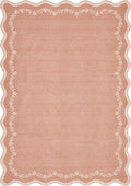 GarveeHome Scalloped Area Rugs 8x10 Soft Large Washable Living Room Rug | Pink by GarveeHome