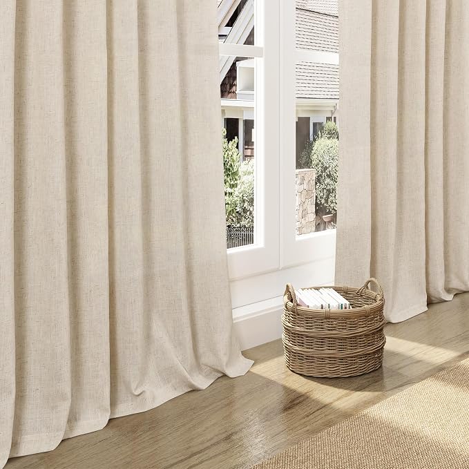 Cream Beige Curtains 90 Inches Long - Image 5