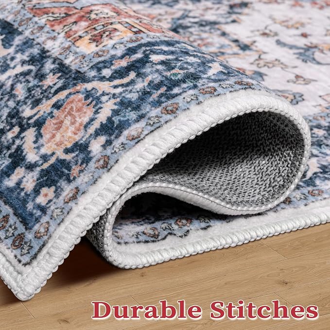 SERISSA 8x10 Washable Non Slip Boho Area Rug - Image 8