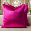 GIGIZAZA Hot Pink Velvet Pillow Covers 24x24 Decorative Pillows Pack of 2 | by GIGIZAZAFocusingonhomedecoration