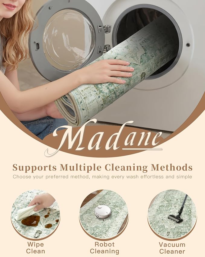Madane Washable Runner Rug 2x6 Runners - Image 8