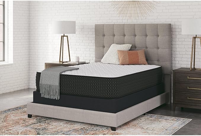 Signature Design by Ashley Limited Edition Firm 12 Inch Hybrid Mattress with Gel Memory Foam and Edge Support for Cool Sleep and Pressure Relief, Twin, Fiberglass Free, Mattress In A Box