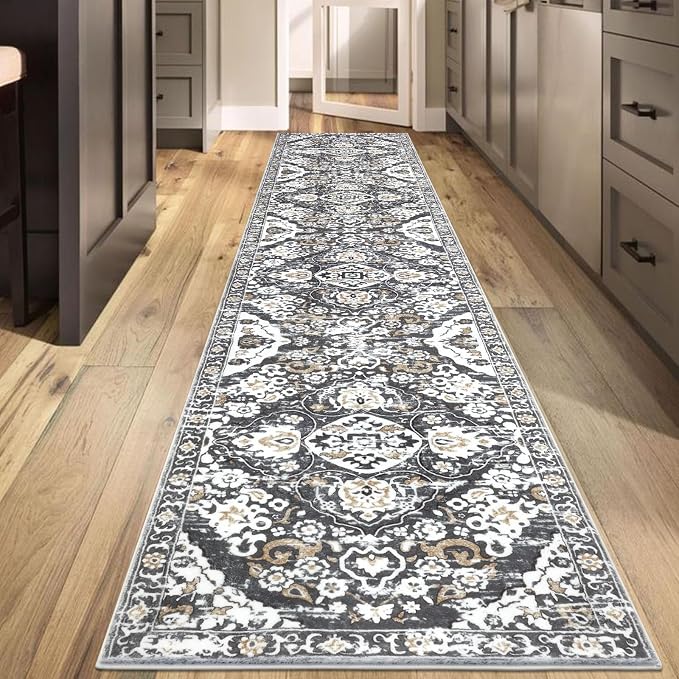 HEBE Hallway Runner Rug 2'8''x14', Washable Non Slip Kitchen Rug Runner | Soft - Image 7