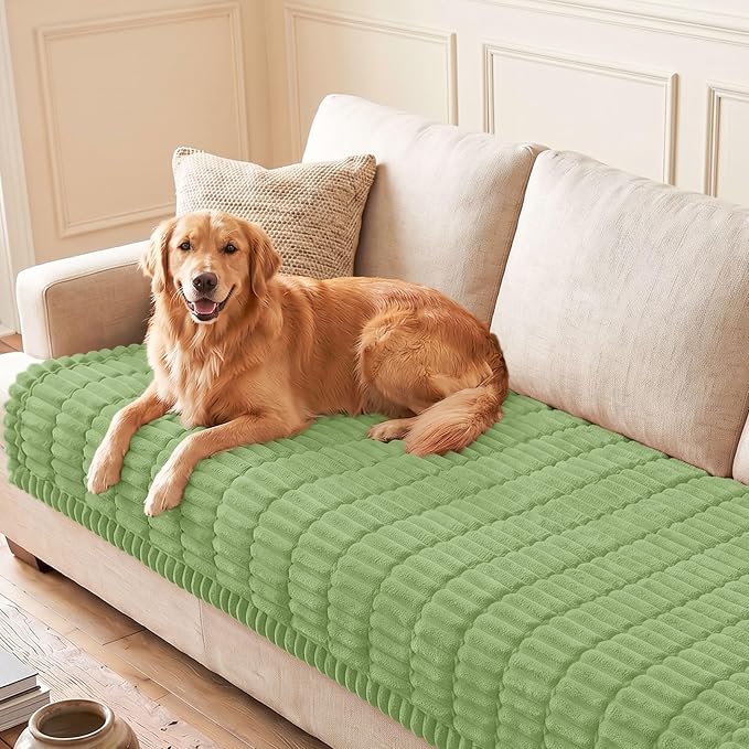 Couch Cover for Dogs, Washable Non Slip Plush Flannel Sofa Protector | Thick by hyha
