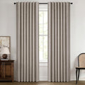 MIULEE 100% Blackout Linen Curtains by MIULEE