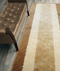 Custom Length Hallway Runner Rug, Slip Resistant, Trellis Beige, 26 Inch X 6 by ORFAHOME