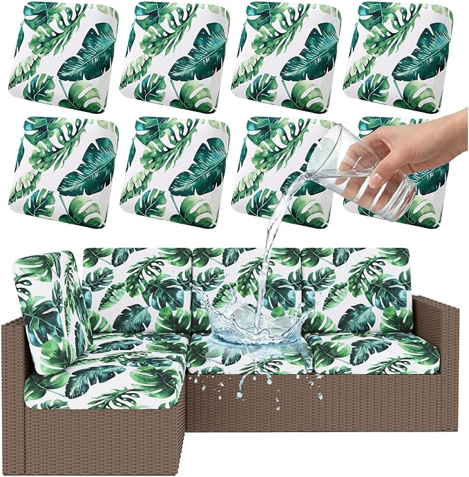 Smiry Waterproof Patio Cushion Covers, Stretch Outdoor Furniture Covers | Couch by Smiry