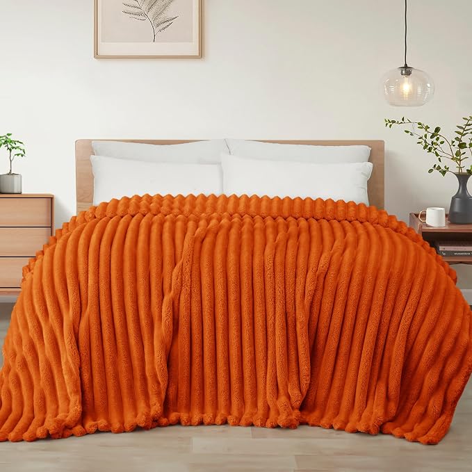 Exclusivo Mezcla Striped California King Size Fleece Blanket by ExclusivoMezcla