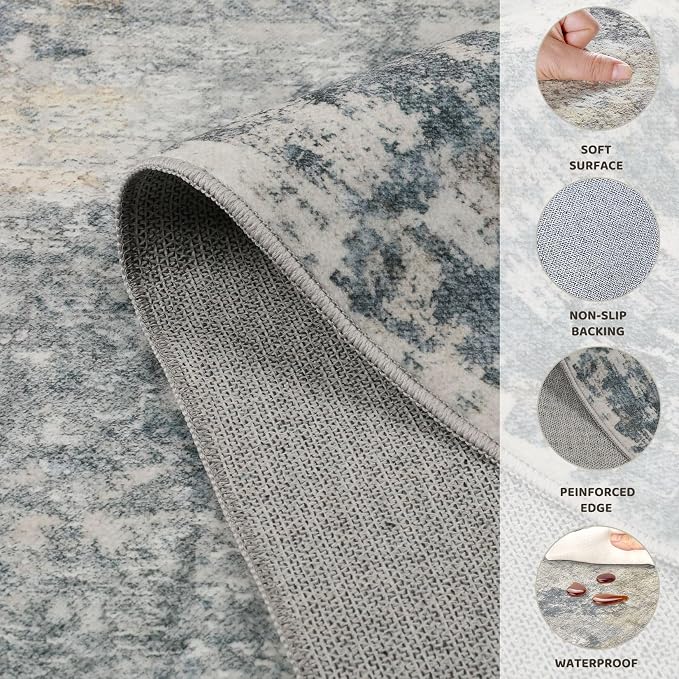 UERMEI 4x6 Area Rug Living Room Rugs - Image 7