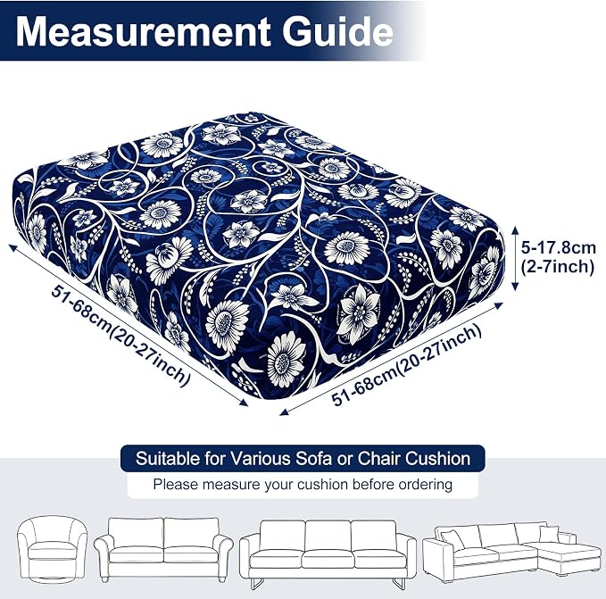 Smiry Waterproof Patio Cushion Covers, Stretch Outdoor Furniture Covers | Couch - Image 6