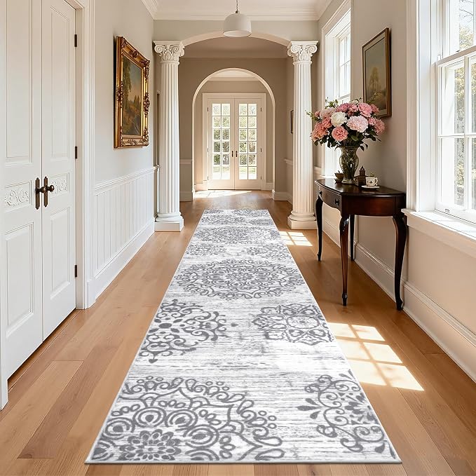 HEBE Hallway Runner Rug 3'x16', Washable Non Slip Kitchen Rug Runner | Soft - Image 7