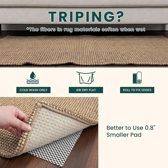 KOZYFLY Washable 3x4 Woven Entry Area Rug, Braided Throw Rugs - Image 8