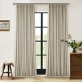 Burlywood Birch 100% Black Out Pinch Pleat Linen Curtains 100 Inches Long | by Twodrapes