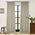 Burlywood Birch 100% Blackout Pinch Pleated Linen Curtains 95 Inches Long | by Twodrapes