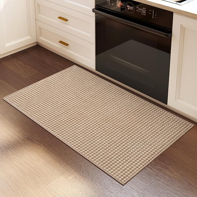 Indoor Front Door Mat Entryway Rug Non Slip Washable Brown 2x3 ft | Front Entry - Image 2