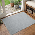 2x3 Light Grey Solid Area Rug Washable Non-Slip by Unknown