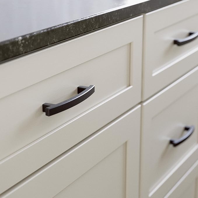 Franklin Brass (5-Pack) – Deep Bronze Cabinet Handles, 4 Inch Hole Center, Pulls for Drawers, Kitchen Cabinet Door, Dressers | Pierce