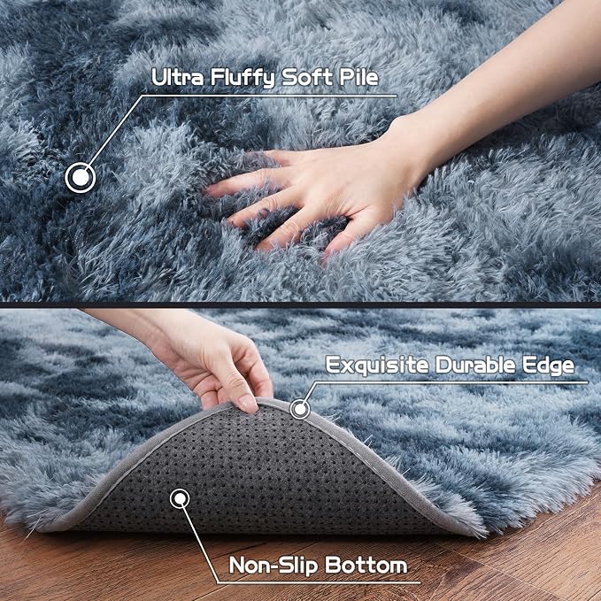 Pionblank Large Area Rug for Living Room 10x14, Fluffy Shag Rug - Image 7