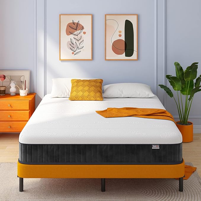 Swbvs Mattress Queen Size, 10 Inch Firm Queen Mattress Size with Hybrid Queen Bed Mattress in a Box, Pressure Relief & Supportive