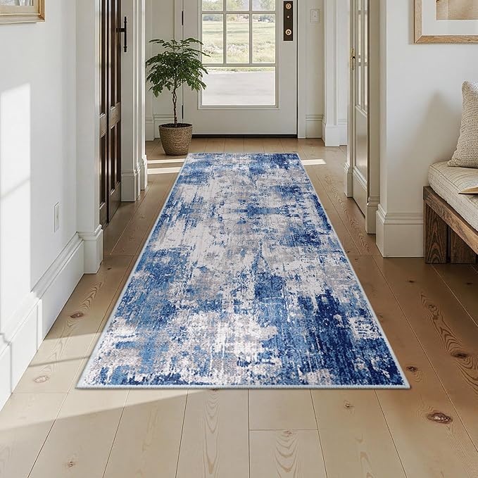 RELEANY Washable Runner 3'x8' Abstract Area Rug - Image 9