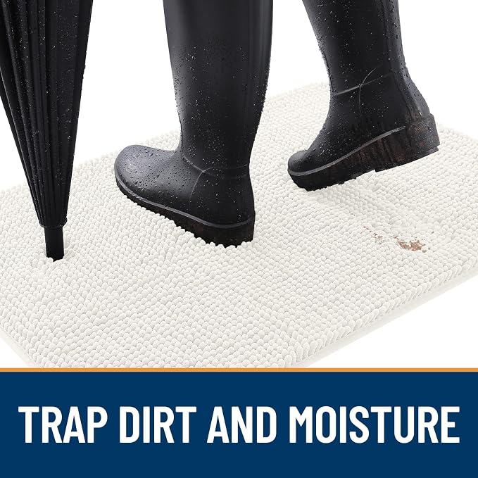 OLANLY Dog Door Mat for Muddy Paws 47x17, Super Absorbent Chenille Mud Mat | - Image 2