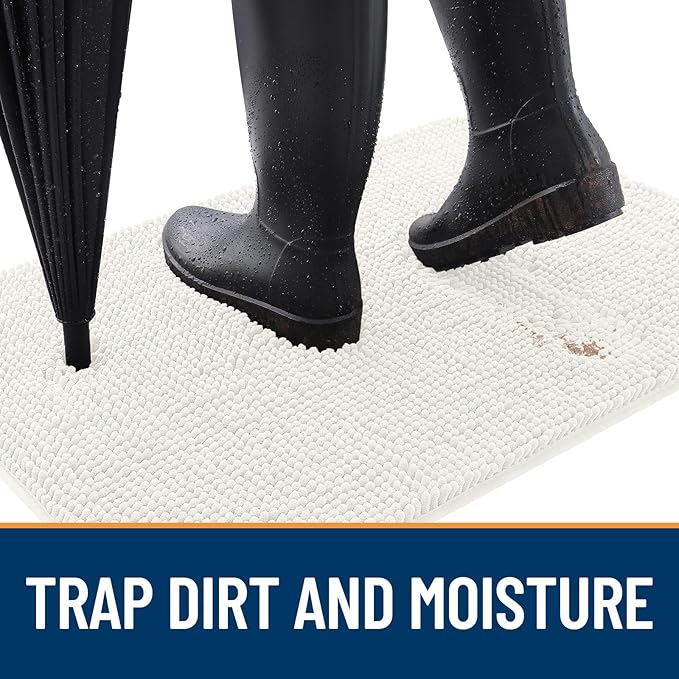 OLANLY Dog Door Mat for Muddy Paws 59x20, Super Absorbent Chenille Mud Mat | - Image 2