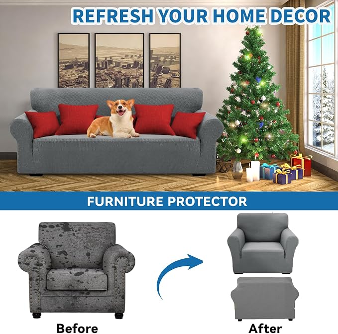 XINEAGE 2026 New Stretch Armchair Covers 1 Piece Chair Slipcovers Chair - Image 4