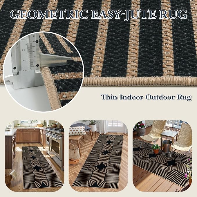 Lahome Modern Geometric Runner Rug, 2x6 Laundry Room Rug Runners - Image 4