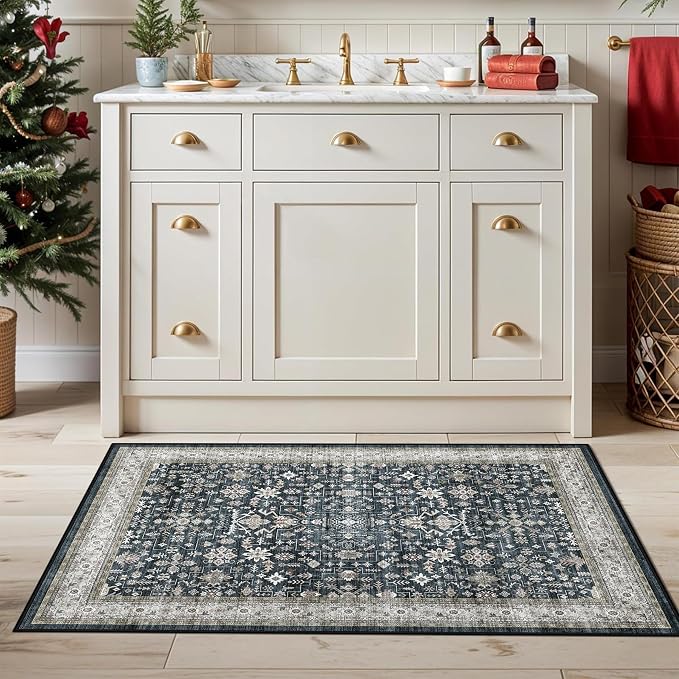 Small Rugs for Entryway Door Mat 2x3 for Kitchen Bathroom | Non Slip;Machine - Image 3