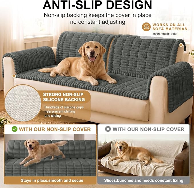 Smiry Couch Cover for Dogs, Non Slip Washable Sofa Protector for Pets | Soft - Image 10