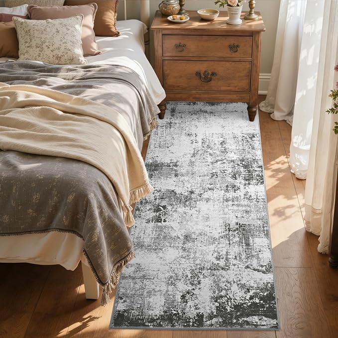2x6 Ft Washable Runner Rug, Non-Slip Low Pile Hallway Kitchen Area Rug - Image 3