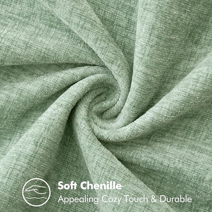 MIULEE Decorative Couch Throw Pillow Covers 18x18 Inch Greyish Green 2 Pack | - Image 4