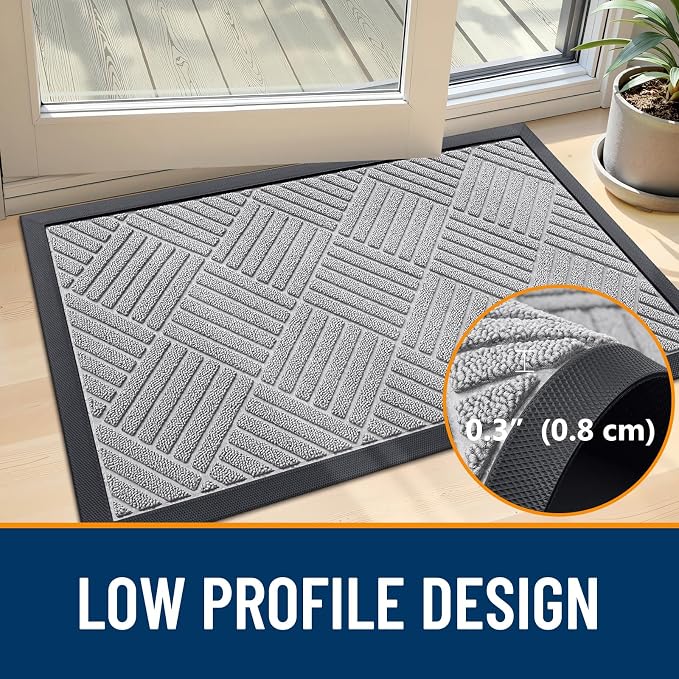OLANLY Front Door Mat Outside Entrance, Waterproof Heavy-Duty Doormat | 29.5x17 - Image 6