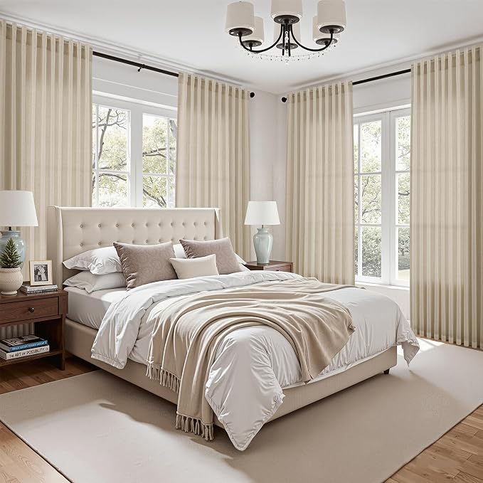 Eggshell Beige Curtains 63 Inch Length - Image 7