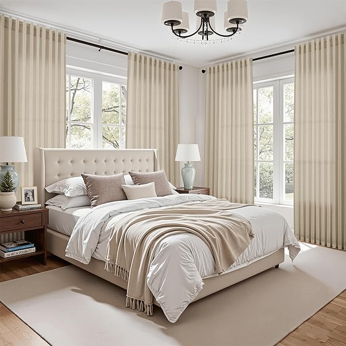 Eggshell Beige Curtains 102 Inches Long - Image 7