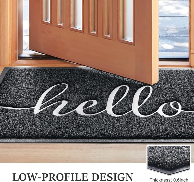Door Mat Welcome Mat Floor Mat for Entryway, High Traffic Areas | Low Profile - Image 4