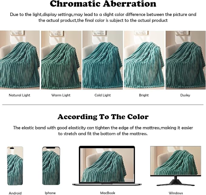 NEWCOSPLAY Fleece Ribbed Cozy King Blanket - Image 6