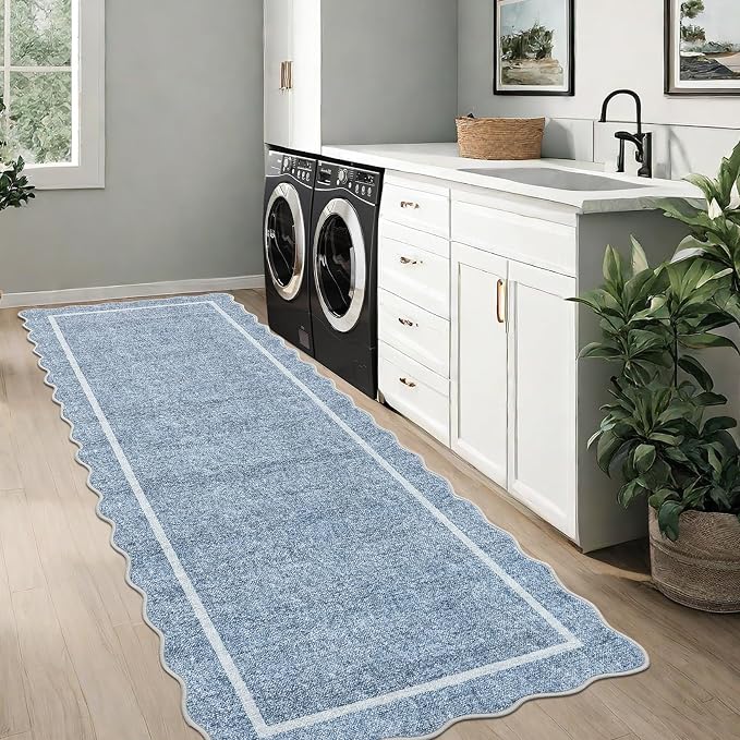 GarveeHome Scalloped Washable Runner Rug 2x6 Non Slip Kitchen Rugs - Image 4