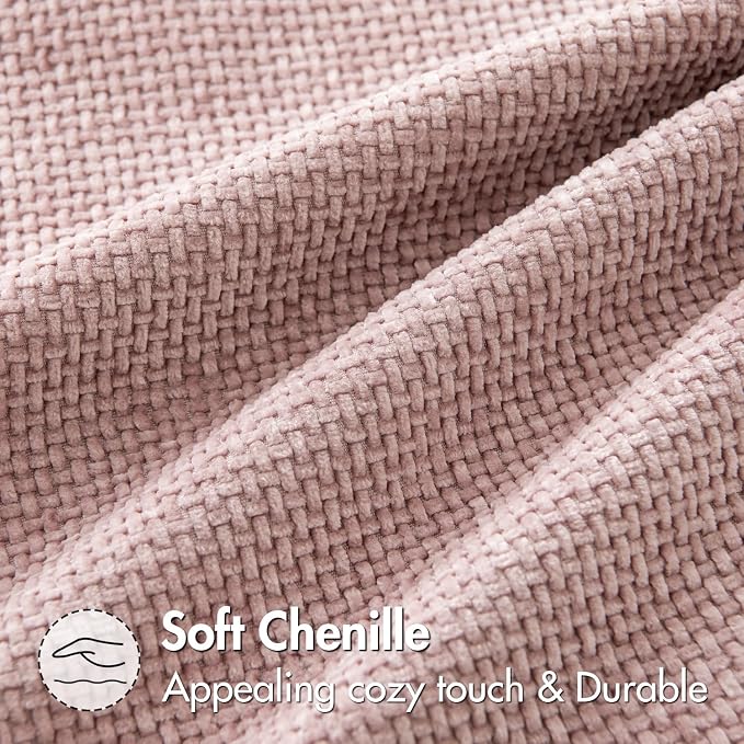 MIULEE Decorative Couch Throw Pillow Covers 20x20 Inch Pink 2 Pack | Modern - Image 6