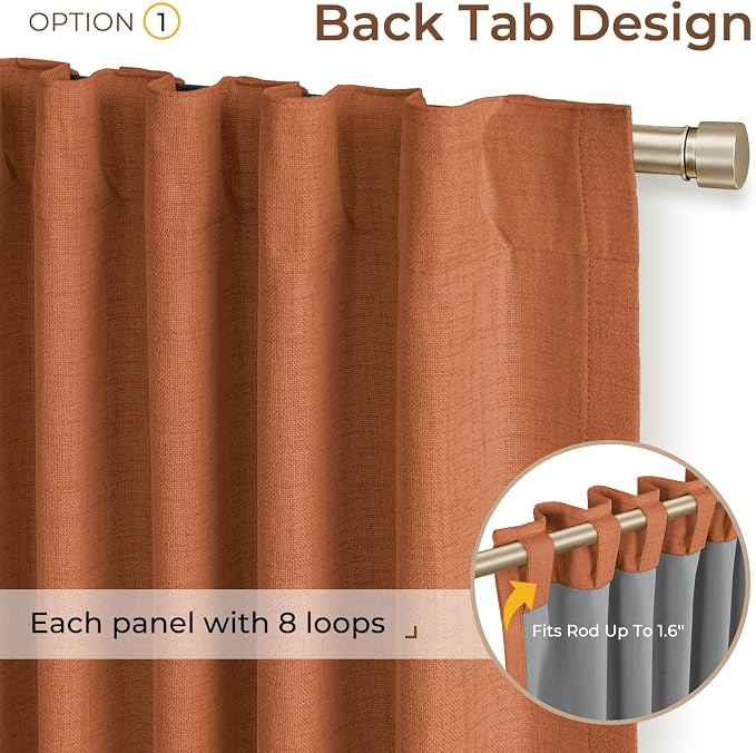 INOVADAY 100% Blackout Linen Curtains - Image 3