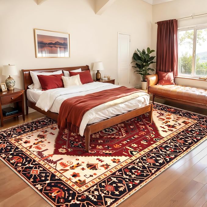 SERISSA 8x10 Washable Non Slip Boho Area Rug - Image 3