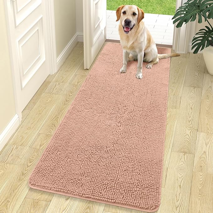 OLANLY Dog Door Mat for Muddy Paws 70x24, Super Absorbent Chenille Mud Mat | by OLANLY